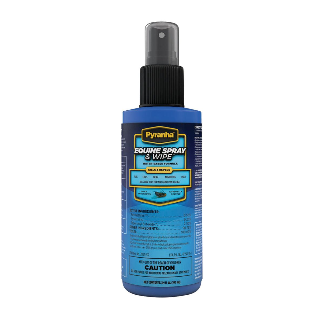 Pyranha Equine Spray & Wipe ~ 3.4 oz - Henderson's Western Store