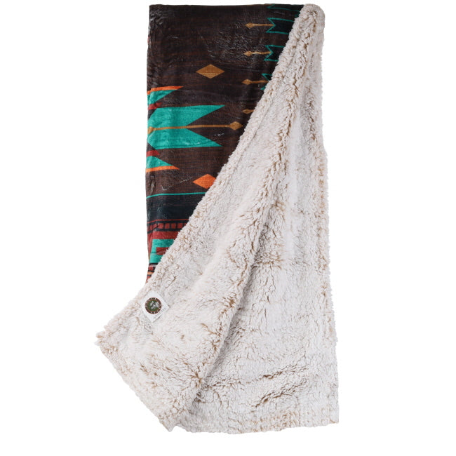 Spirit Turquoise Sherpa Blanket