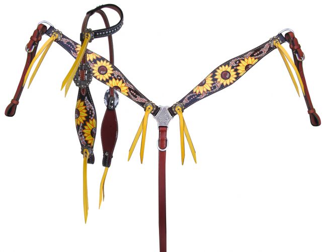 Sunflower Headstall & Breast Collar Set - Henderson's Western Store