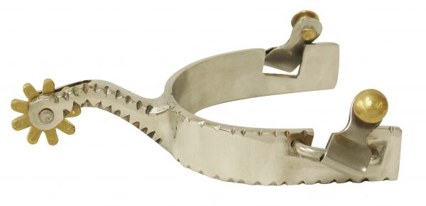 Notched Spurs W/Brass Rowel ~ Mens - Henderson's Western Store