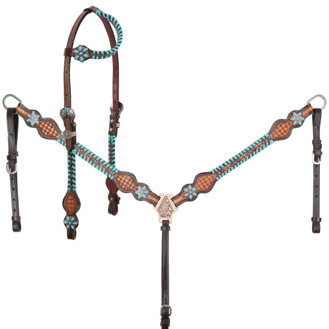 Turquoise Trailblazer One Ear Headstall Set - Henderson's Western Store