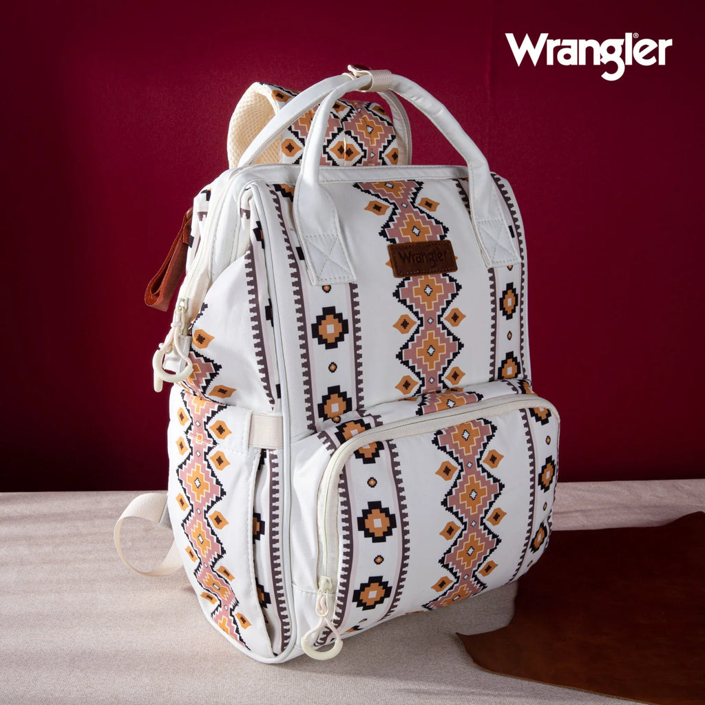Wrangler Aztec Printed Callie Backpack ~ Cream - Henderson's Western Store