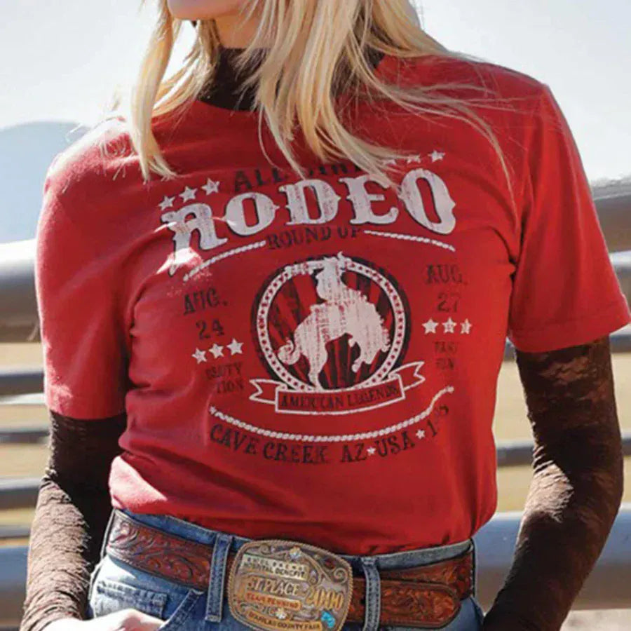 Rodeo Print Tee by Cruel Girl - Henderson's Western Store