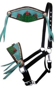 Load image into Gallery viewer, Nylon Bronc Halter ~ Cactus - Henderson&#39;s Western Store