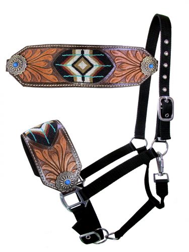 Nylon Bronc Halter ~ Southwest Bead