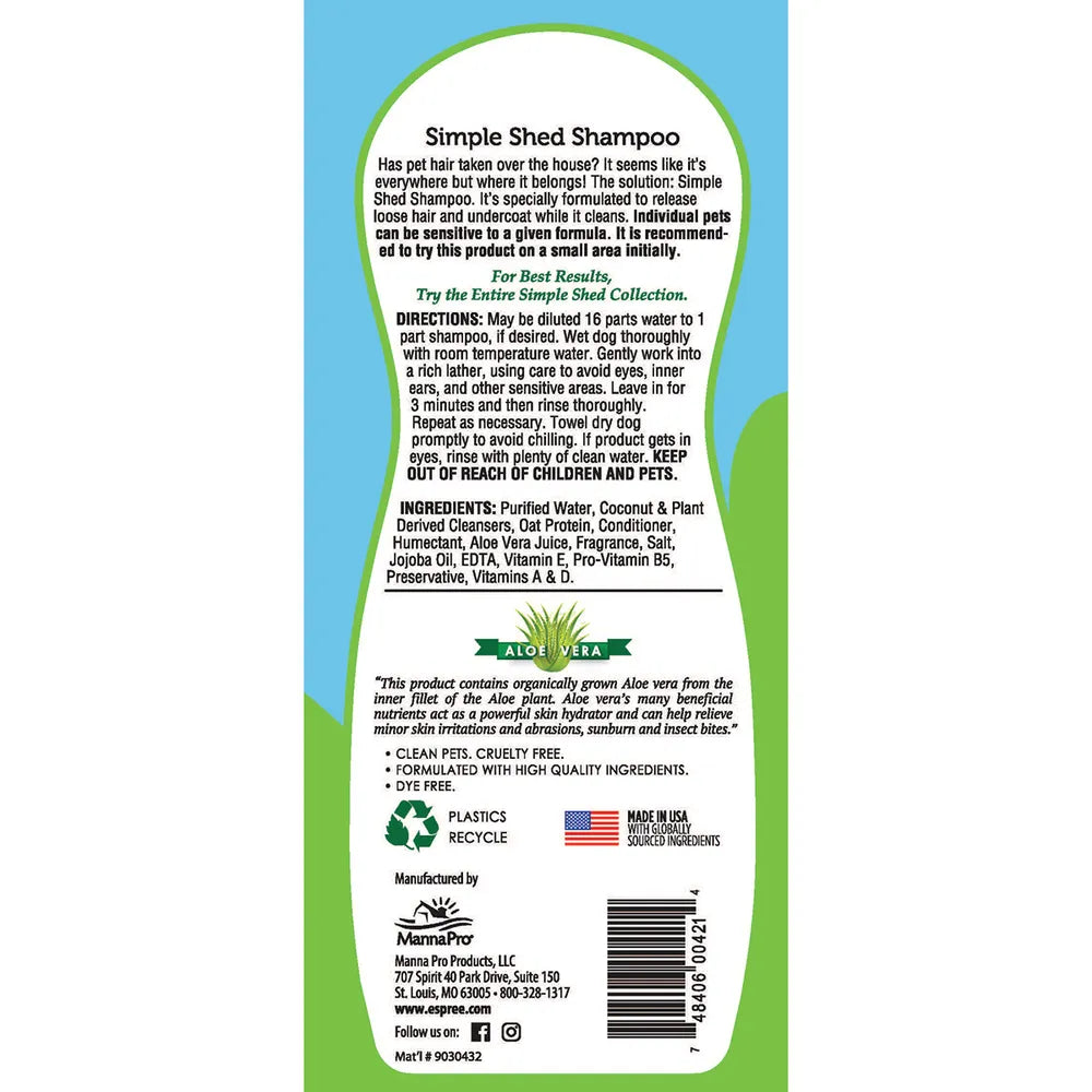 Espree Simple Shed Shampoo for Dogs and Cats - Henderson's Western Store