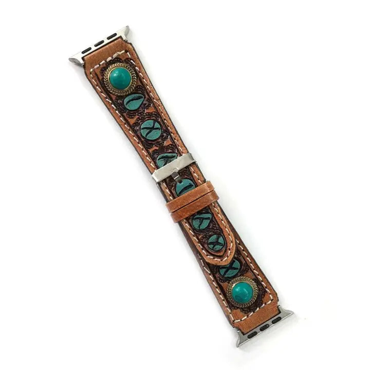 Western Leather Watch Band ~ Tooled - Henderson's Western Store