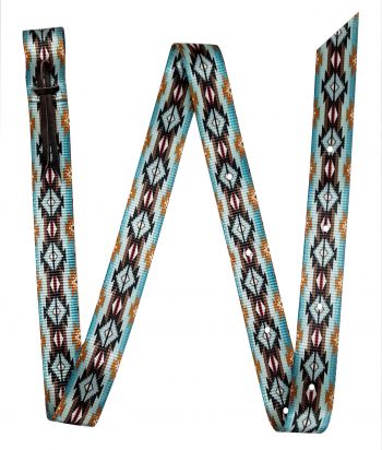 Nylon Tie Strap ~ Teal Southwest - Henderson's Western Store