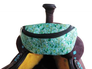 Insulated Saddle Pouch  ~ Cactus