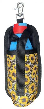 Nylon Water Bottle Holder ~ Cheetah & Sunflower - Henderson's Western Store