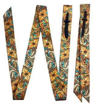 Nylon Tie Strap & Off Billet Set ~ Teal Dogwood - Henderson's Western Store