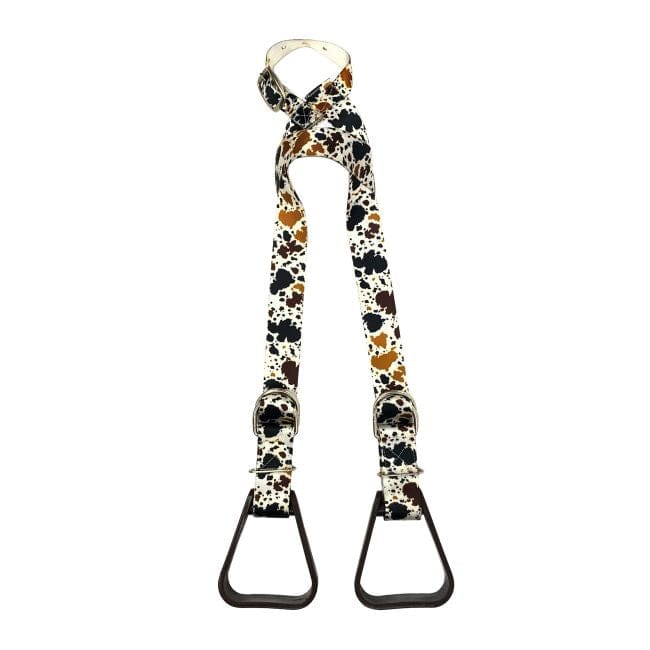 Buddy Stirrups ~ Cow Print - Henderson's Western Store