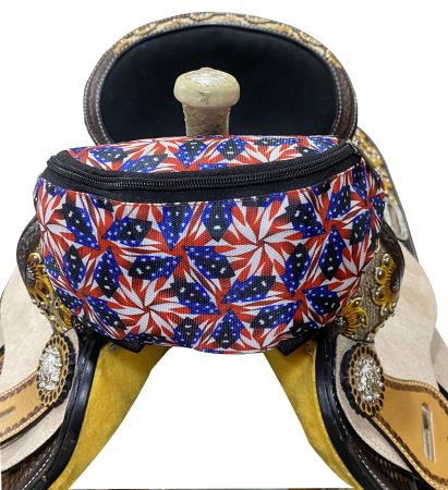 Insulated Saddle Pouch  ~ American Flag