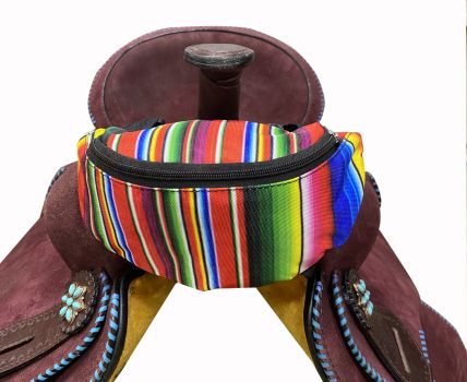 Insulated Saddle Pouch  ~ Serape