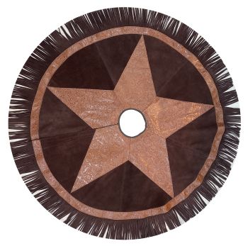 Suede Leather Christmas Tree Skirt - Henderson's Western Store