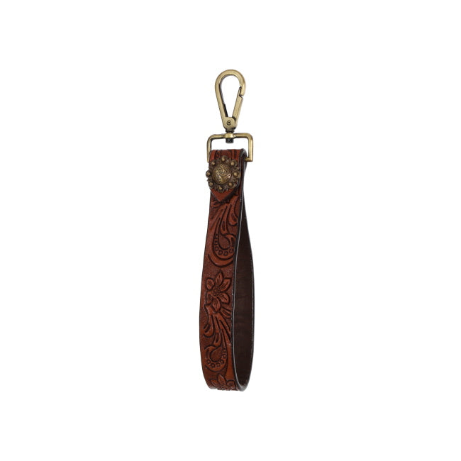 Leather Key Chain ~ Floral Glem