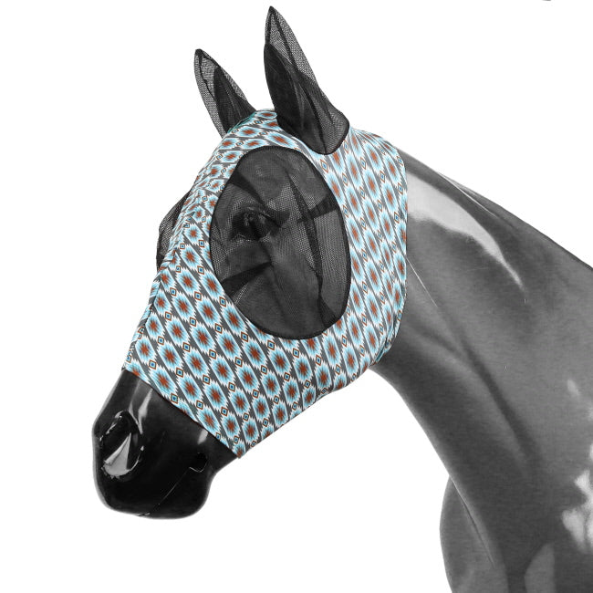 Fly Mask ~ Blue Aztec - Henderson's Western Store