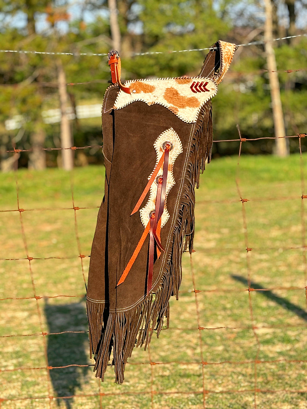 Brown Suede Chink ~ Cowhide