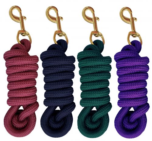 8' Nylon Braided Lead w/Knotted End & Brass Hardware - Henderson's Western Store