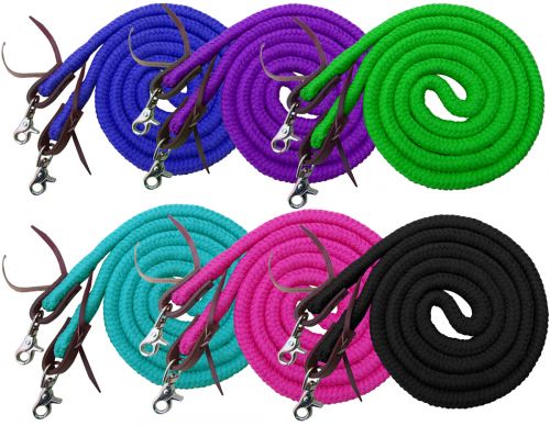 Braided Soft Polyester Barrel Reins