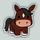 Western Sticker ~ Bay Pony Cartoon Sticker - Henderson's Western Store