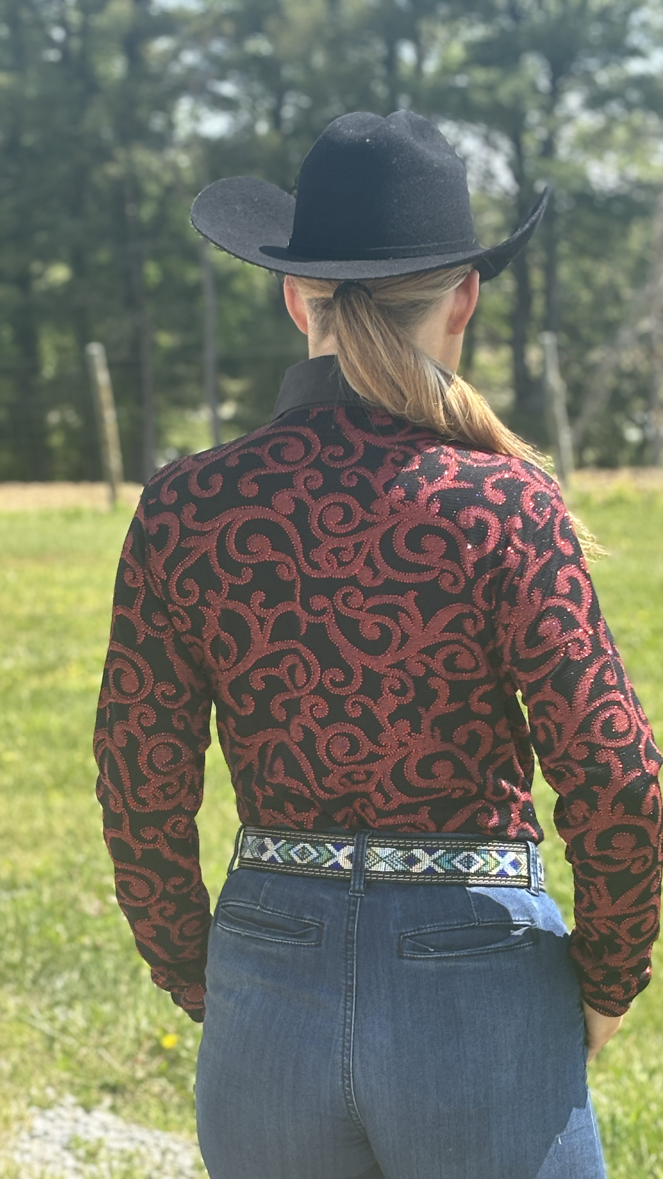 Scarlet Branches Ladies Front Zip Show Shirt - Henderson's Western Store