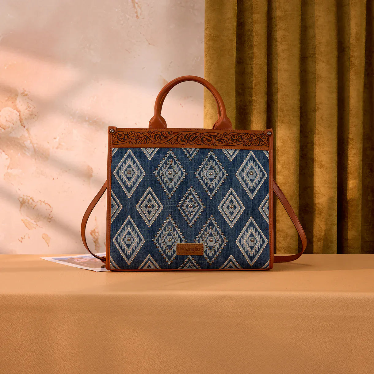 Wrangler Aztec Studded Tote/Crossbody ~ Jean - Henderson's Western Store