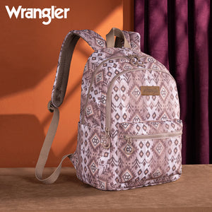 Load image into Gallery viewer, Wrangler Aztec Print Backpack  ~ Coffee - Henderson&#39;s Western Store