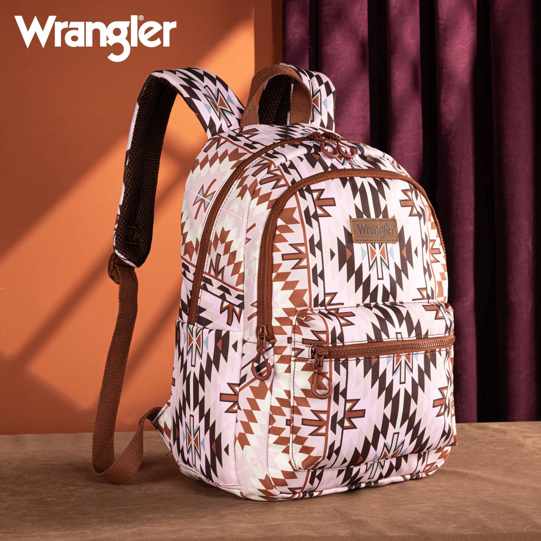 Wrangler Aztec Print Backpack  ~ Brown - Henderson's Western Store