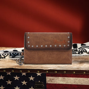 Load image into Gallery viewer, Wrangler Tri-fold Key-Chain Wallet ~ Coffee - Henderson&#39;s Western Store