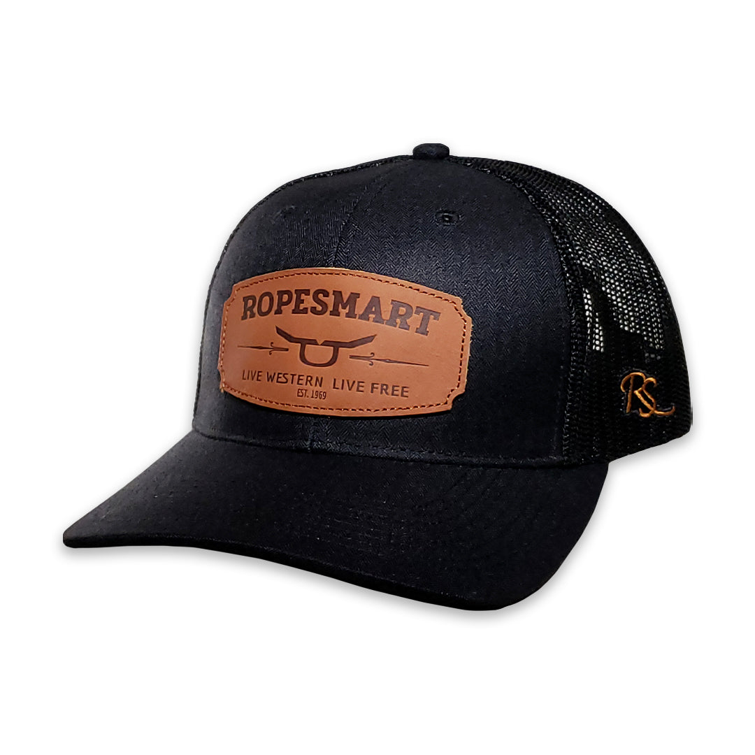 RoreSmart Cap ~ Leather Solo Steer Oval - Henderson's Western Store