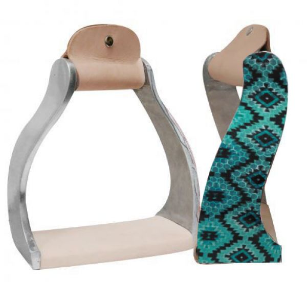 Aluminum Stirrup ~ Navajo Print - Henderson's Western Store