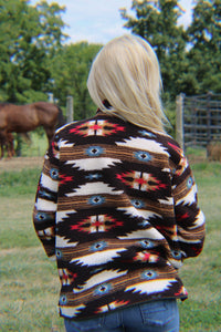 Load image into Gallery viewer, Ladies Wrangler Retro Sherpa Pullover ~ Brown