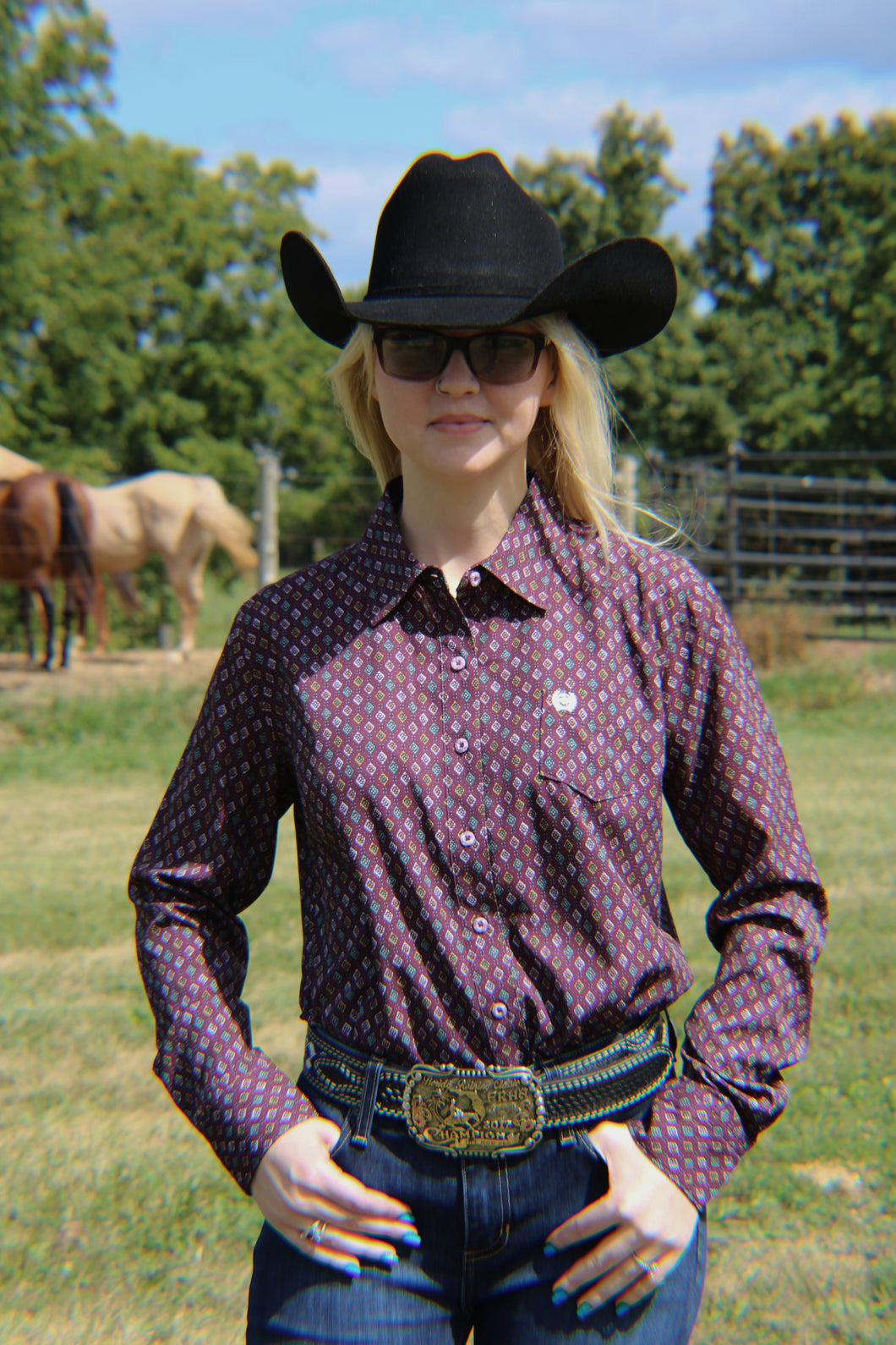 Ladies Cinch Arenaflex ~ Purple