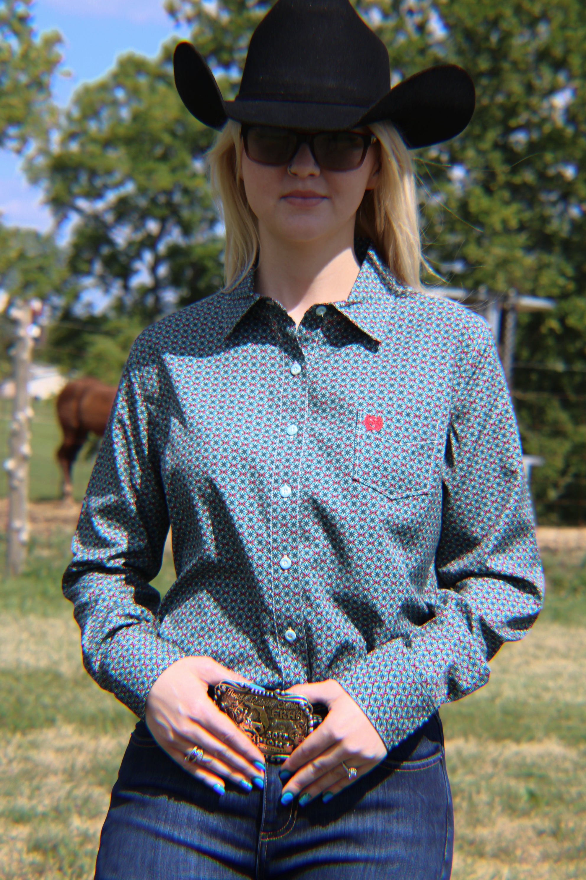 Ladies Cinch Arenaflex ~ Harbor Blue - Henderson's Western Store