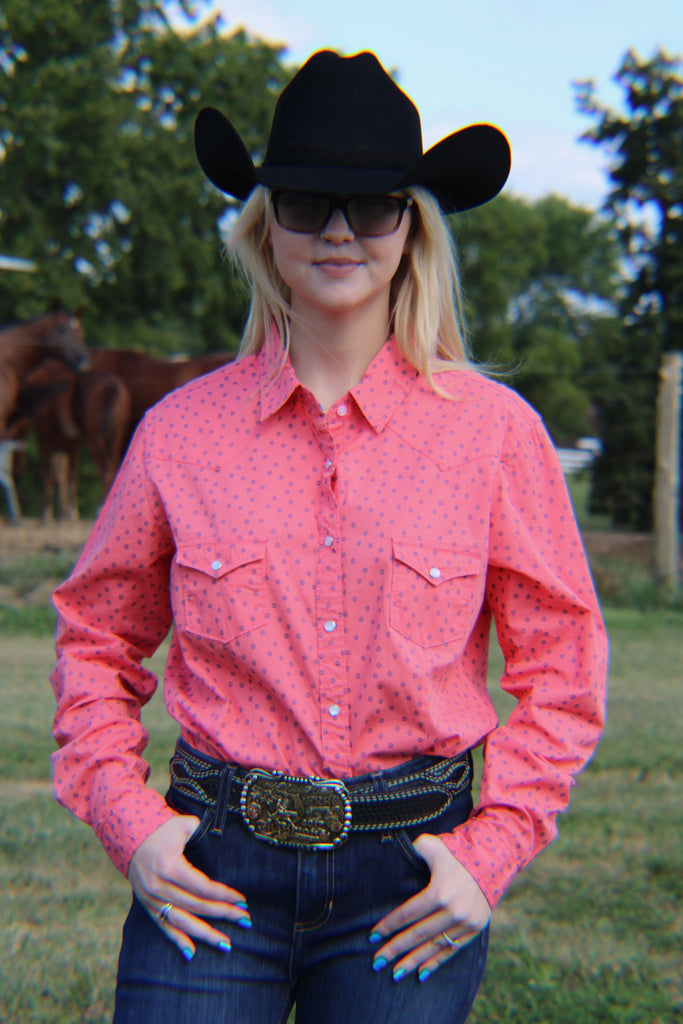 Ladies Rough Stock ~ Coral~ Only Medium, X-Large