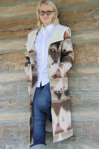 Load image into Gallery viewer, Aztec Long Coat by Powder River