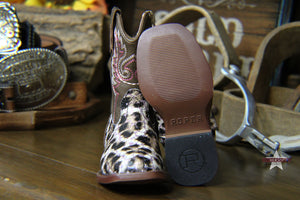 Load image into Gallery viewer, Girl&#39;s Glitter Leopard Boots by Roper ~ Pink