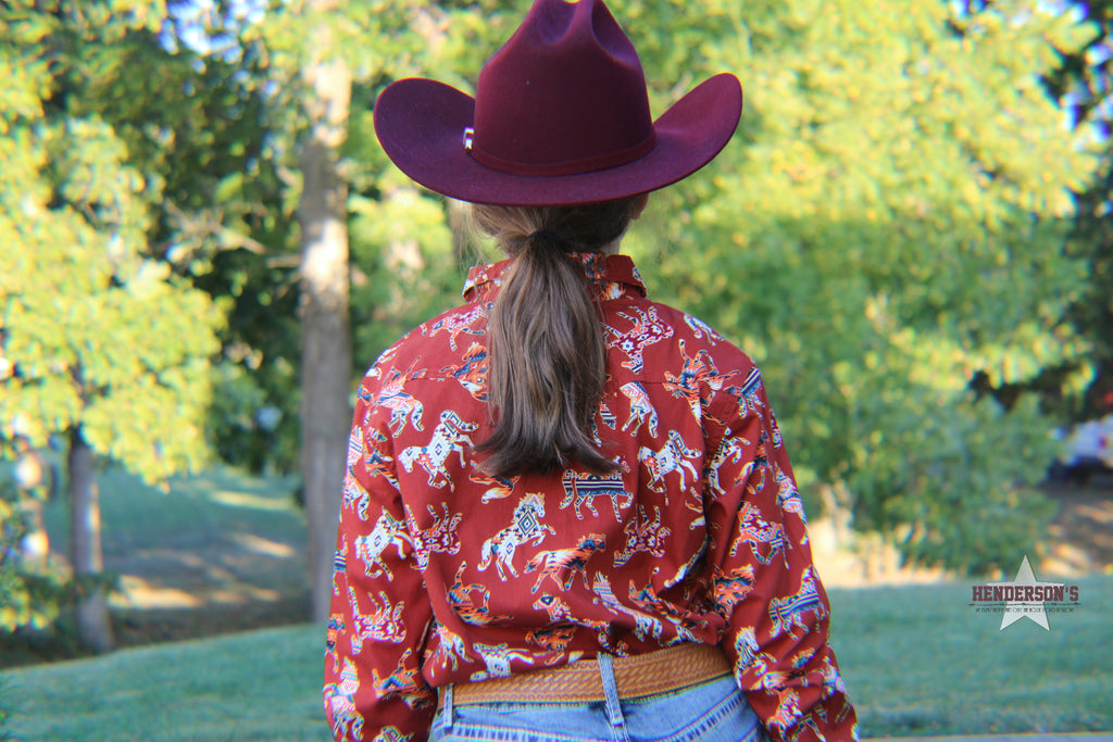 Girls Wrangler Horse Print Shirt