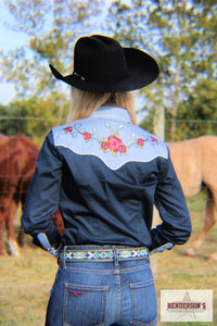 Load image into Gallery viewer, Ladies Retro Western ~ Navy