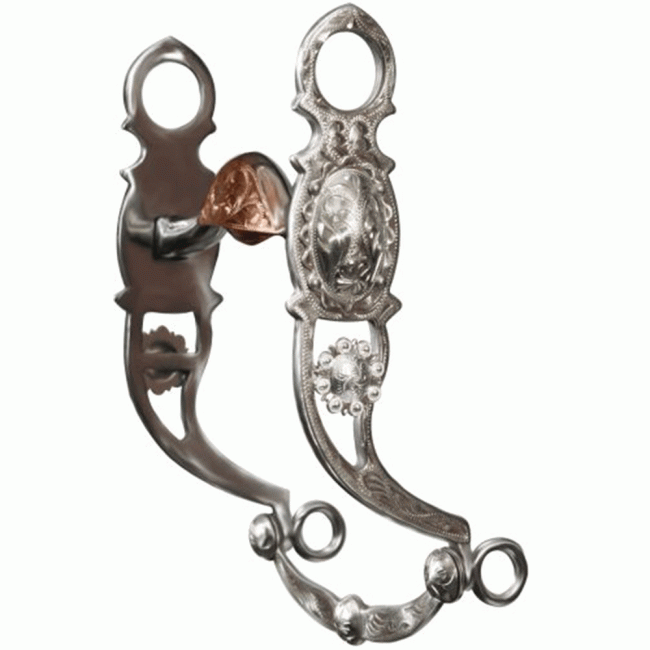 Stainless Steel Silver Spade Show Bit - Henderson's Western Store