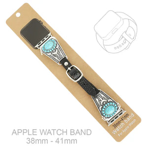 Load image into Gallery viewer, Western Floral Jeweled Concho Apple Watch Band - Henderson&#39;s Western Store