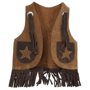 Load image into Gallery viewer, Youth Suede Chap &amp; Vest Set ~ Star Design