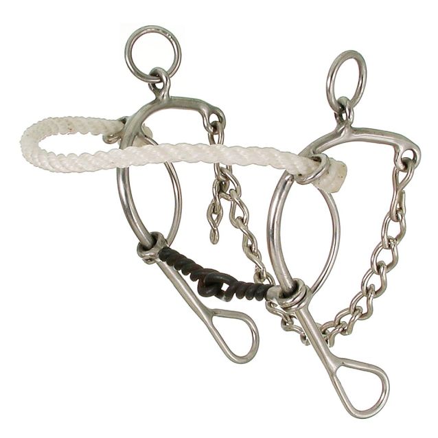 Kelly Silver Star Rope Nose Combination ~ Twisted Mouth - Henderson's Western Store
