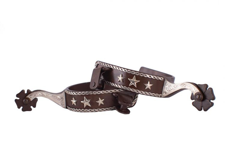 Rope Border & Stars Spurs - Henderson's Western Store