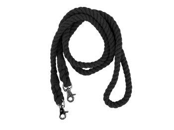 Cotton Roping Reins ~ Black - Henderson's Western Store