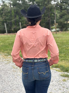 Aria Performance Shirt by Wrangler ~Orange - Henderson's Western Store