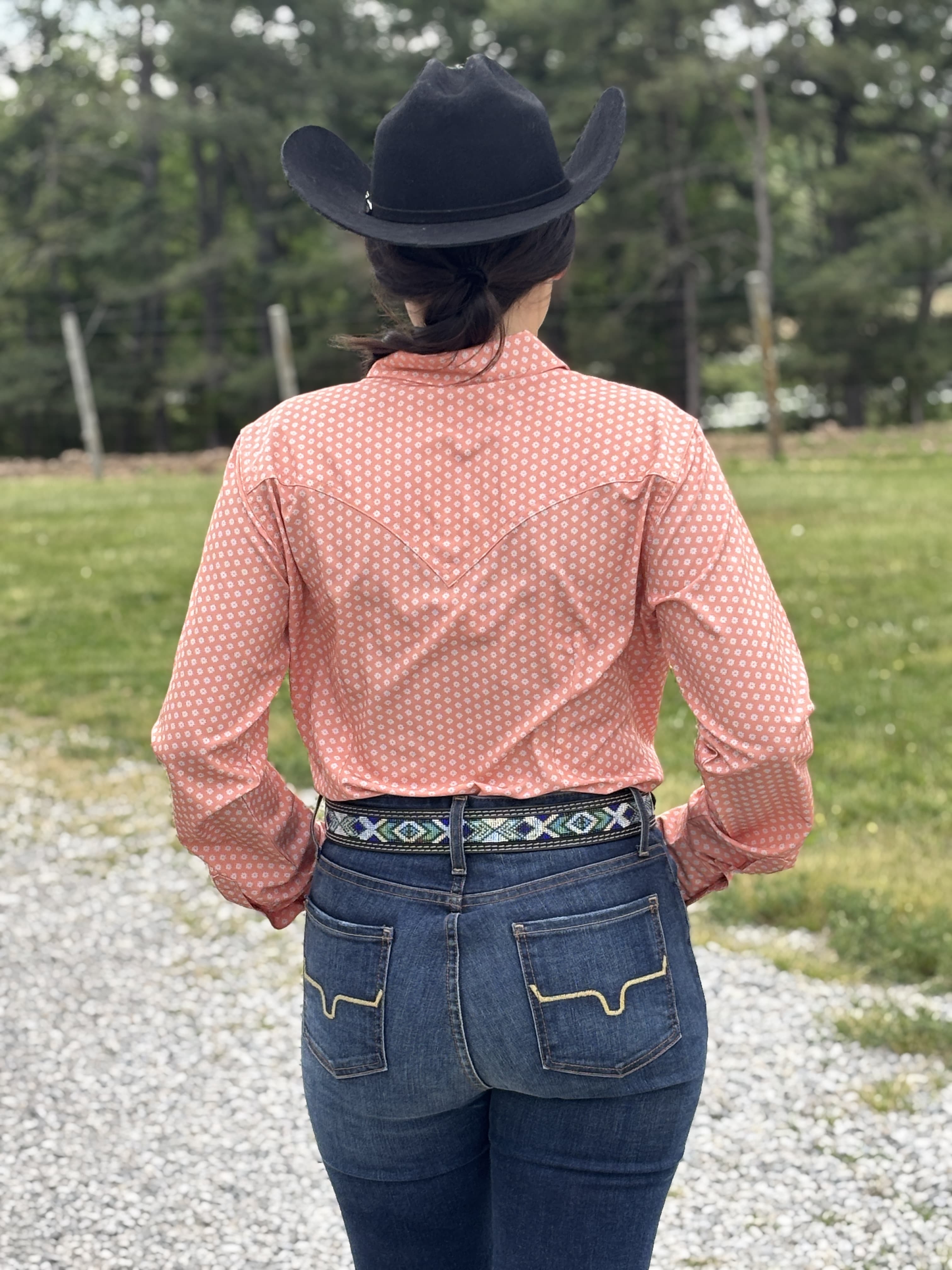 Aria Performance Shirt by Wrangler ~Orange - Henderson's Western Store
