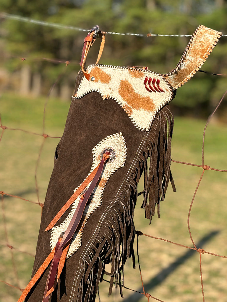 Brown Suede Chink ~ Cowhide