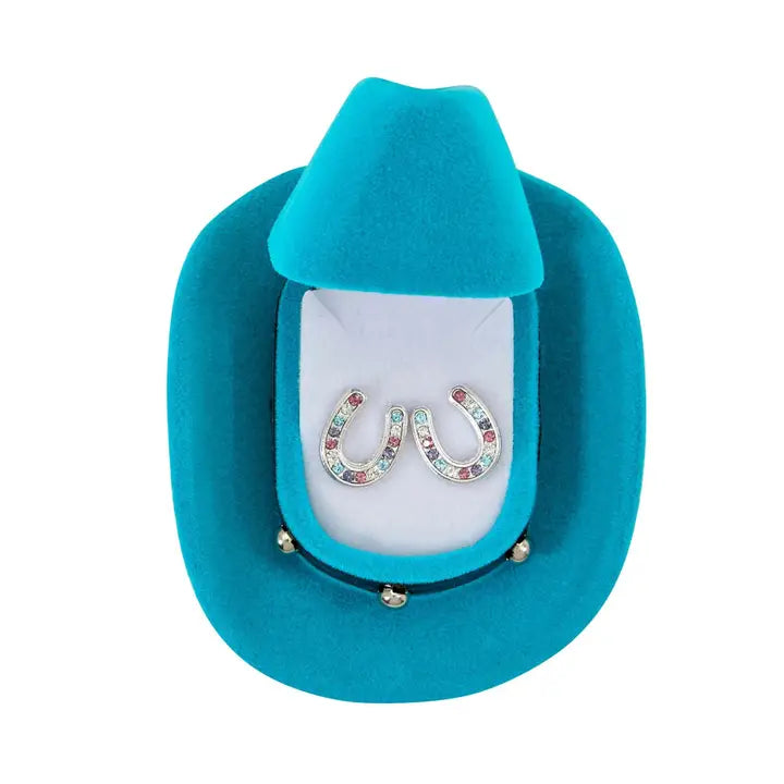 Cowboy Hat Earrings ~ Horse Shoe~Multi - Henderson's Western Store